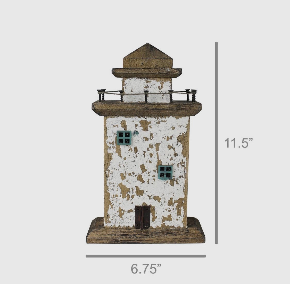 Rustic wood lighthouse