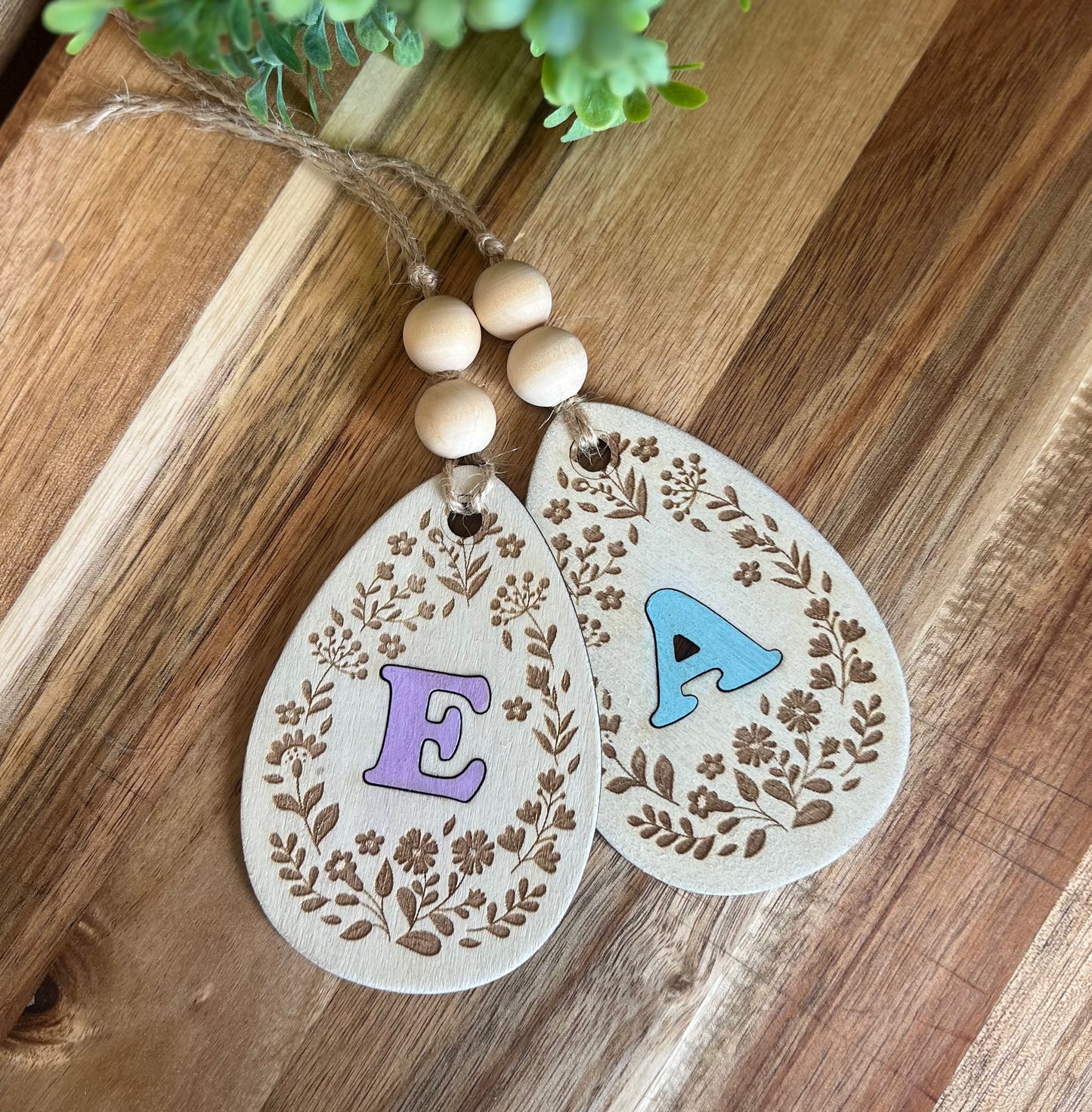 Easter basket initial tags