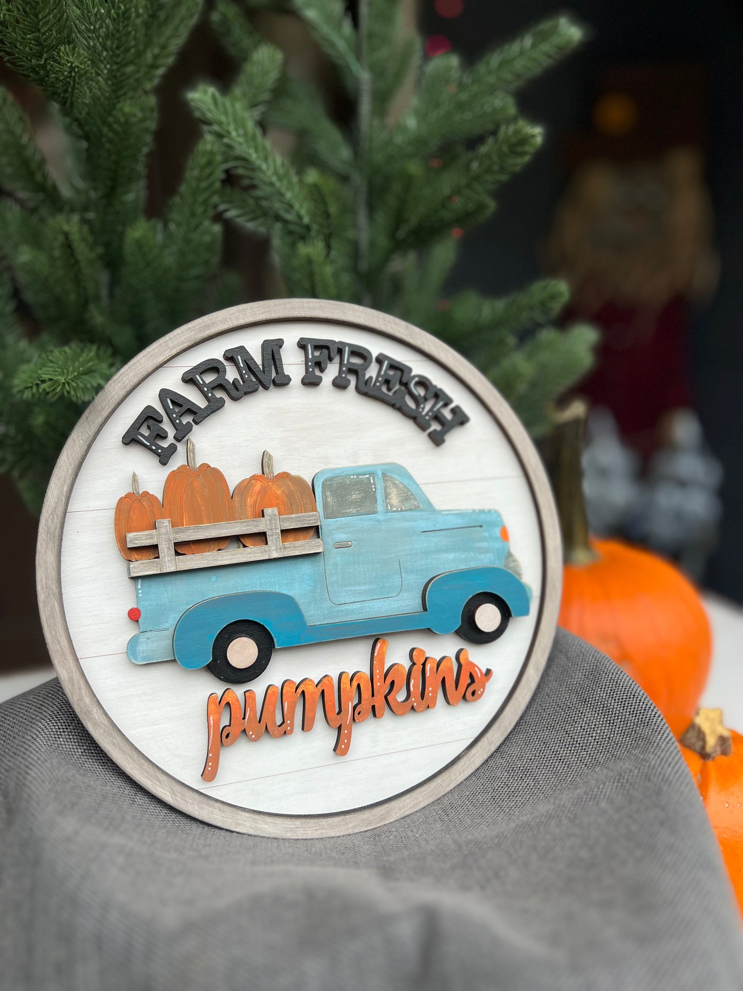 Farm fresh pumpkins truck