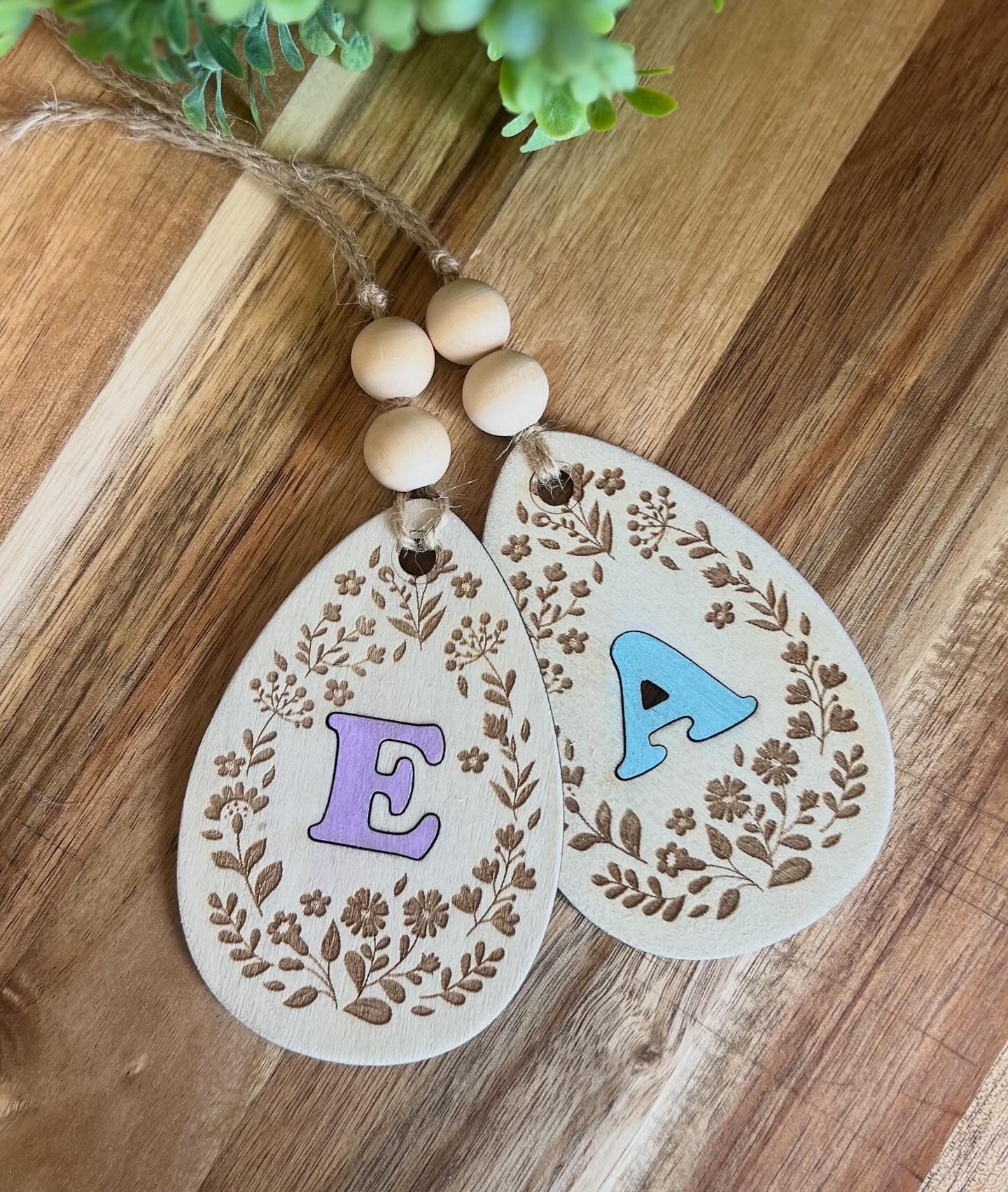 Easter basket initial tags