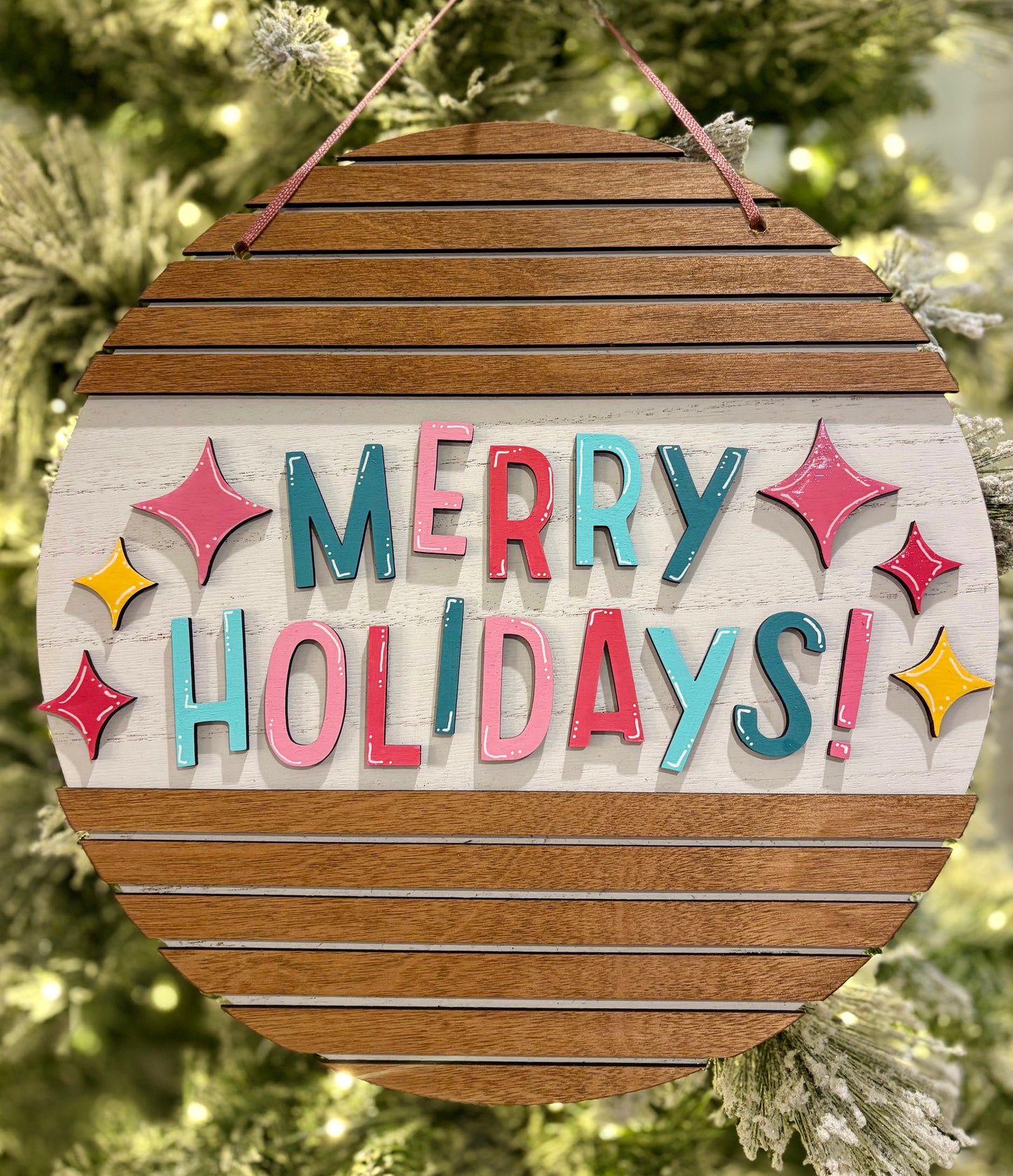 Merry Holidays Retro round