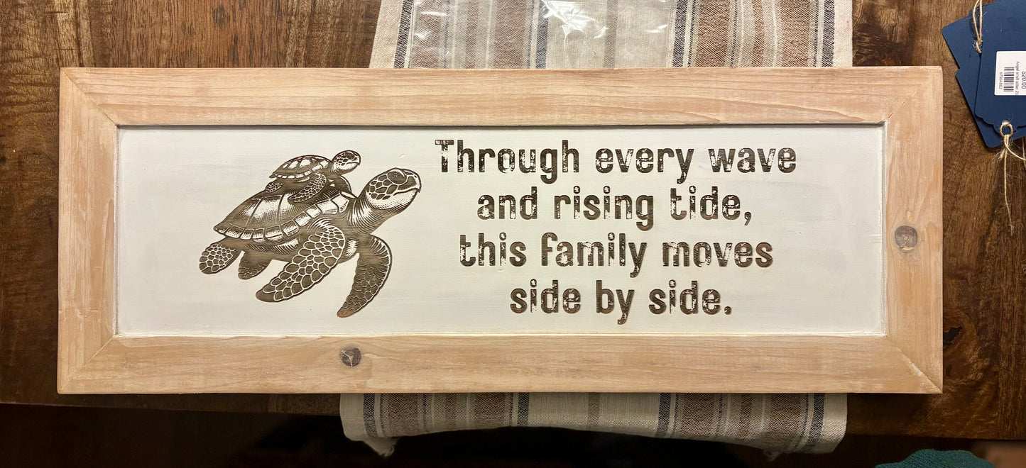 Turtle Family Sign