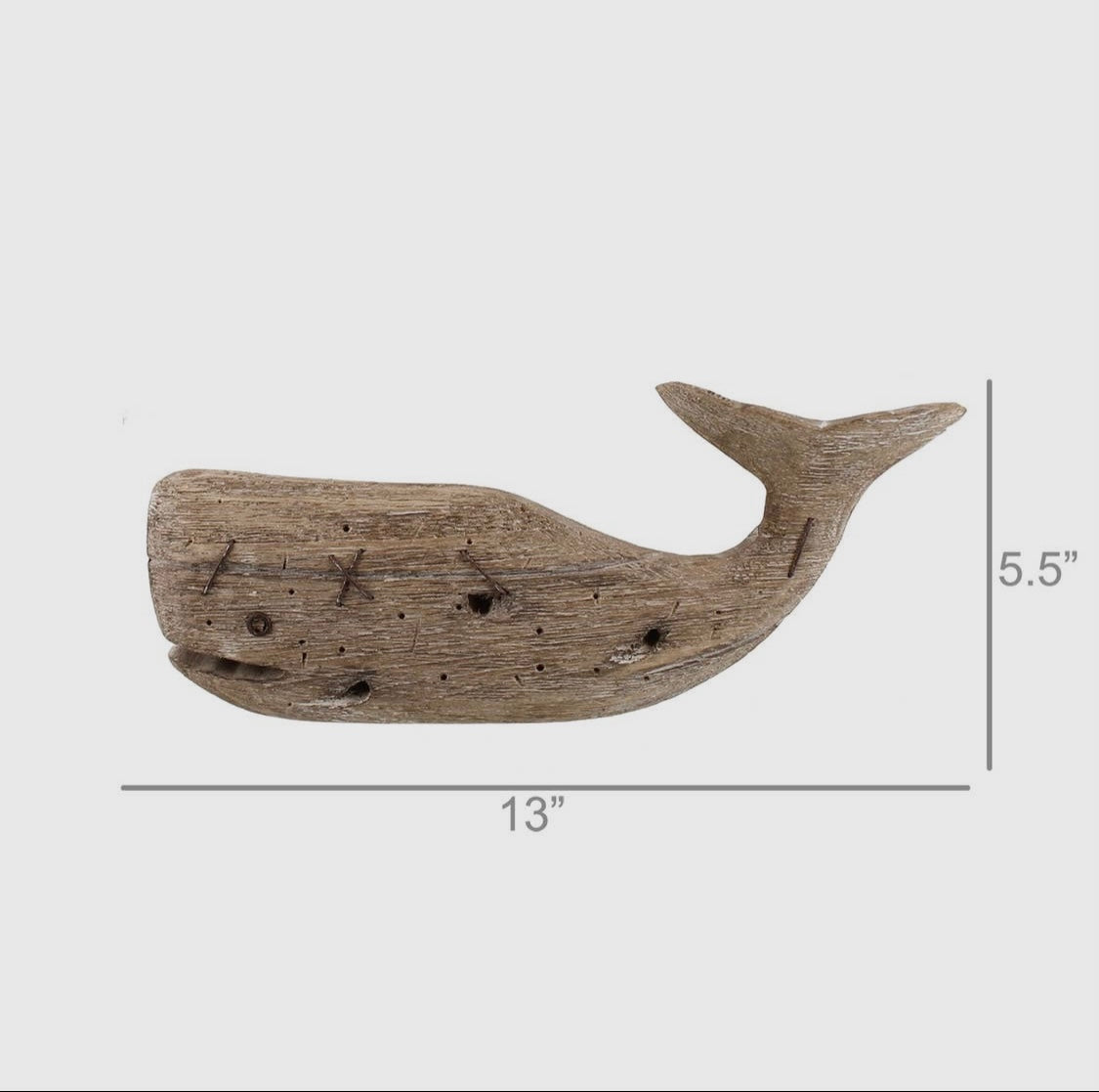 Natural Wood Whale