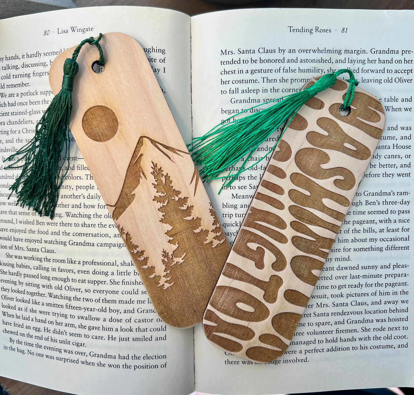 Wood bookmarks