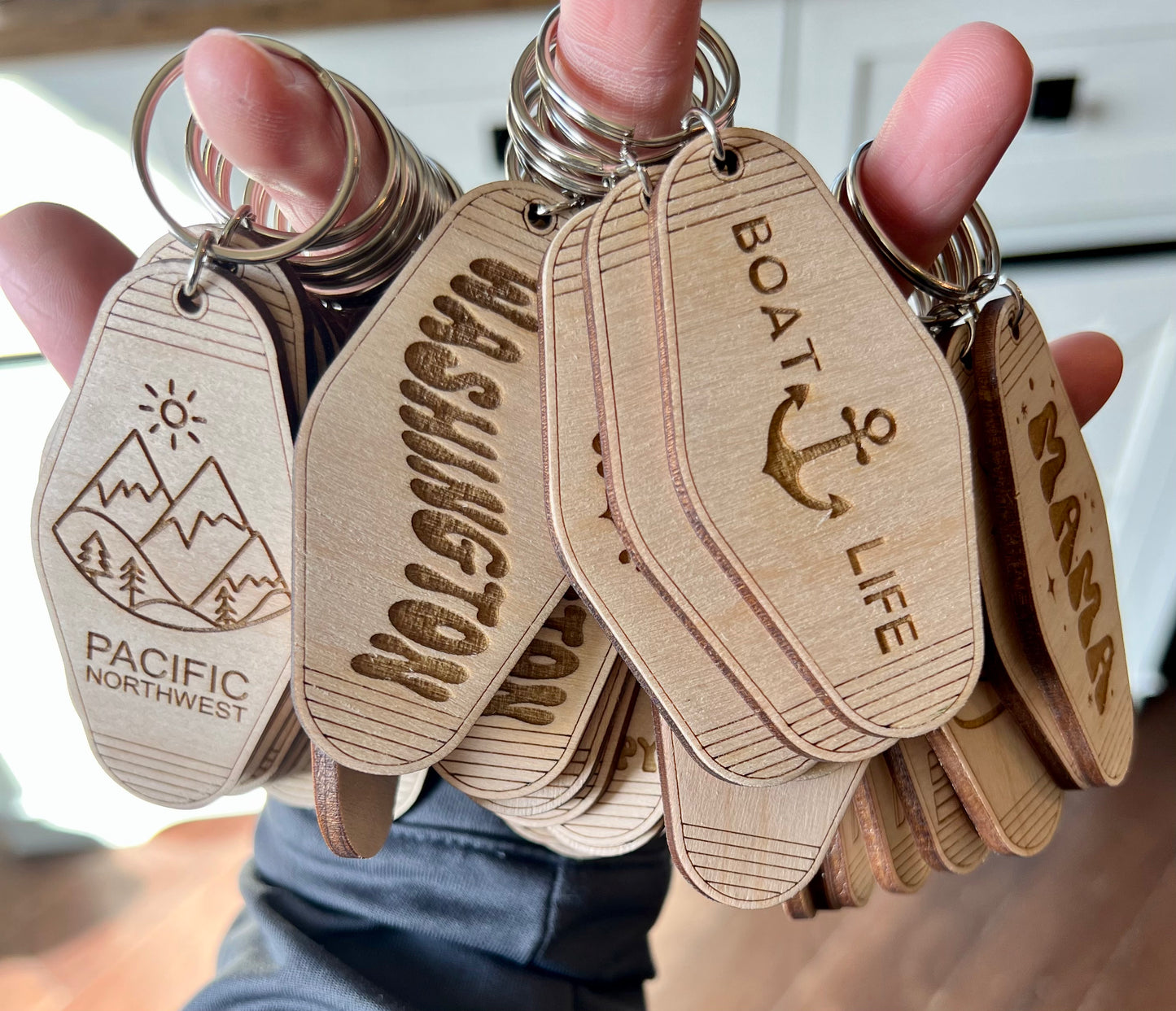 Keychain-wood
