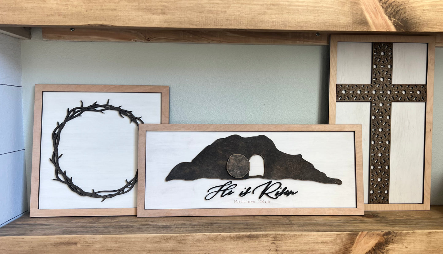 Set of Easter signs