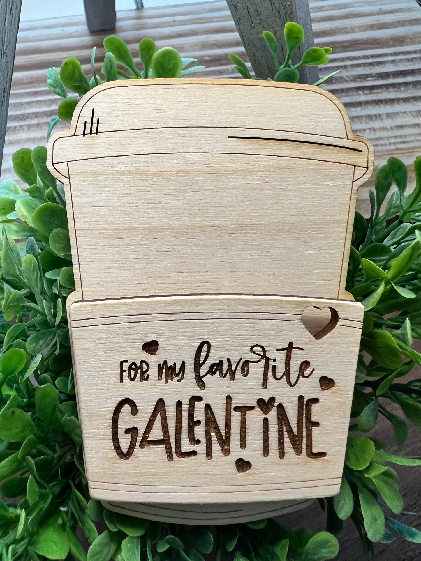 valentines Coffee gift card holder