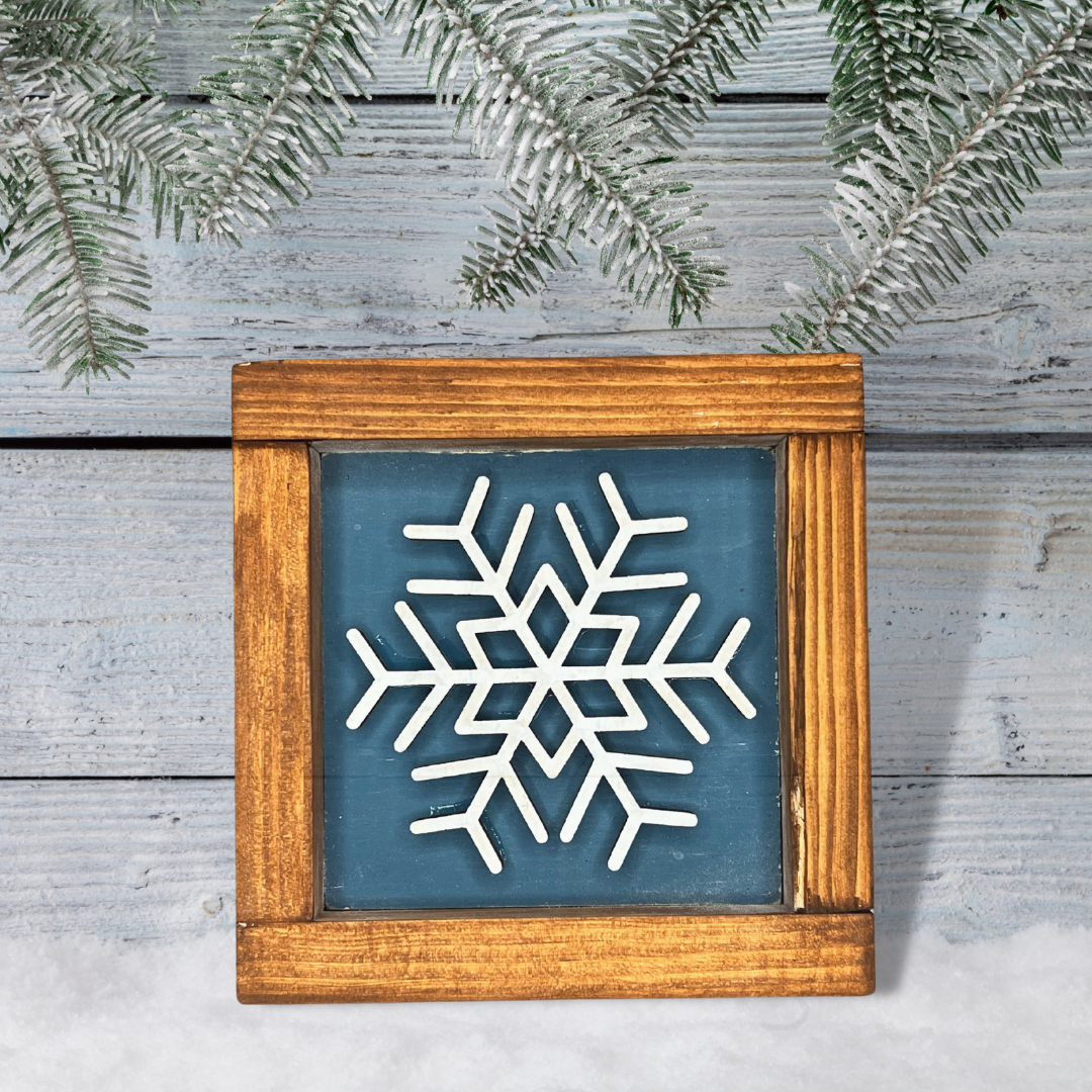 Framed Snowflake Sign