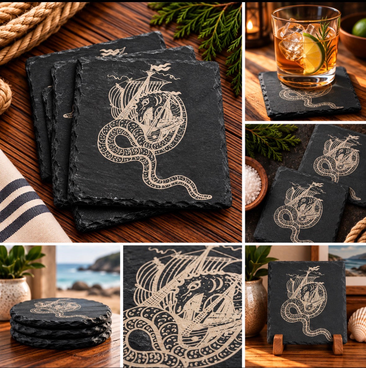 Slate coasters