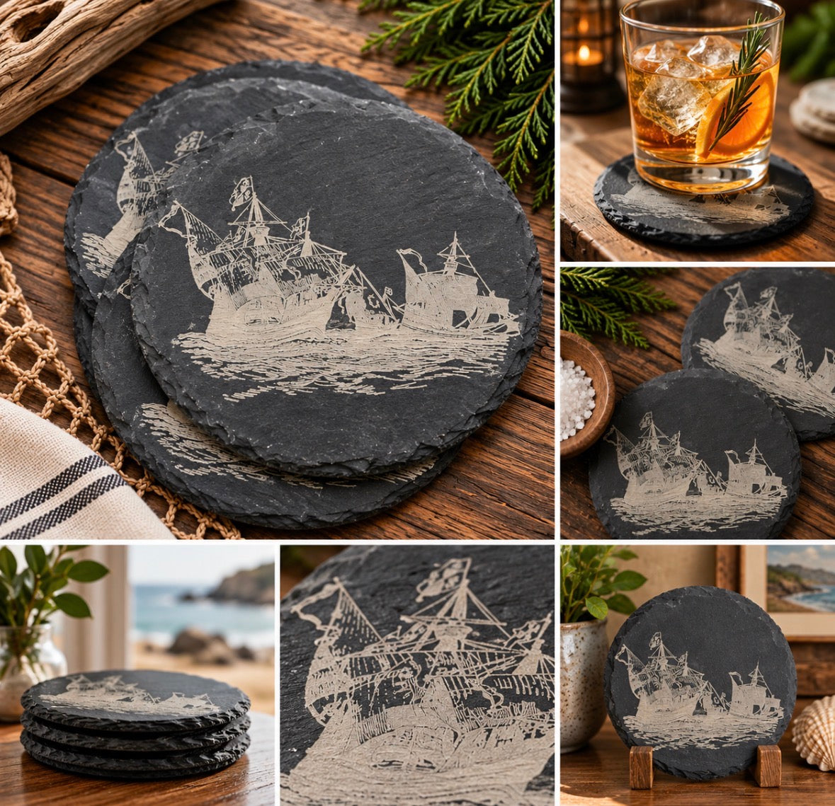Slate coasters