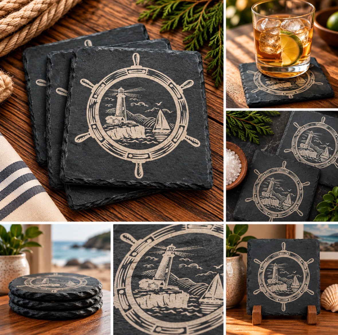 Slate coasters