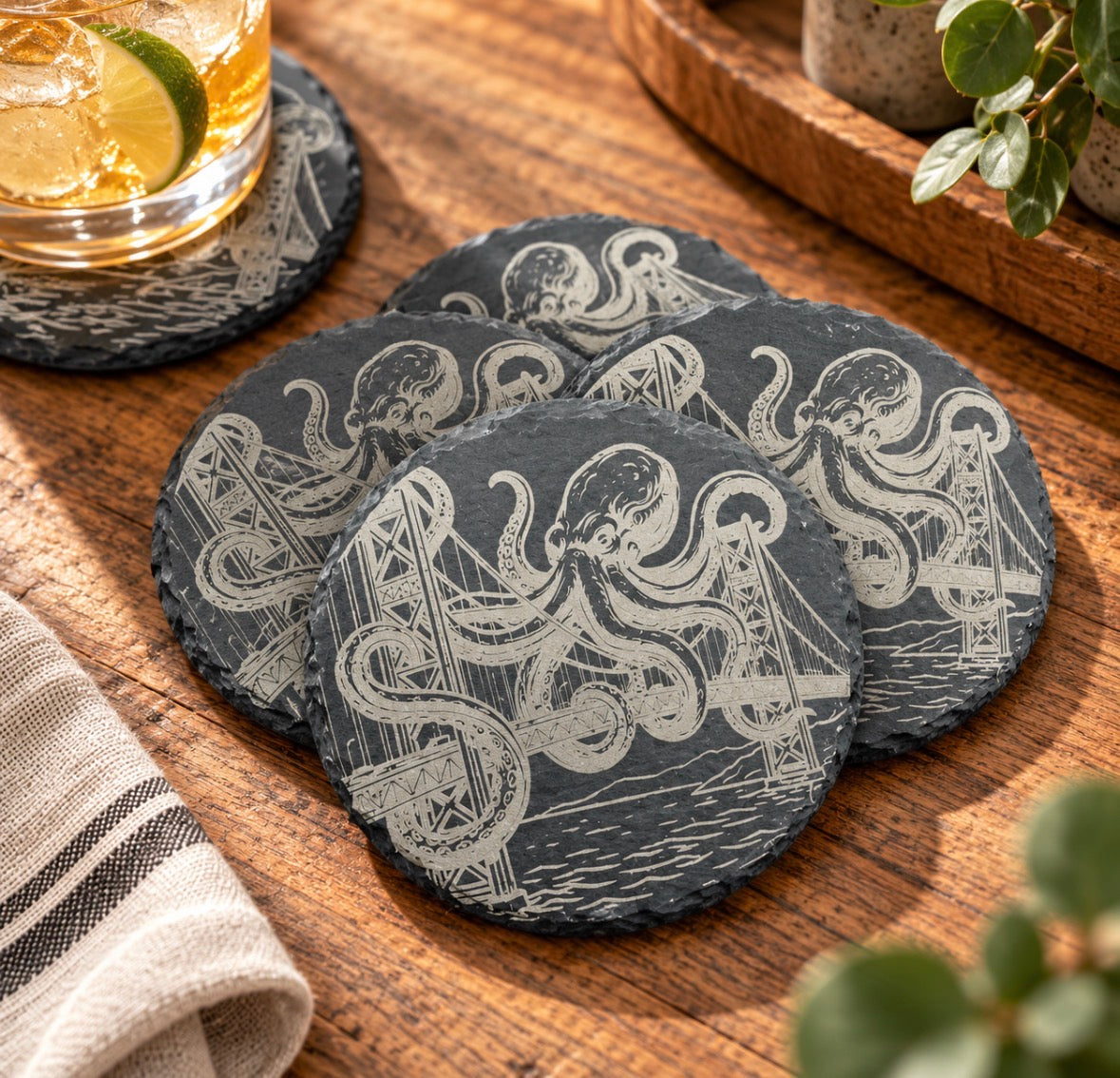 Slate coasters