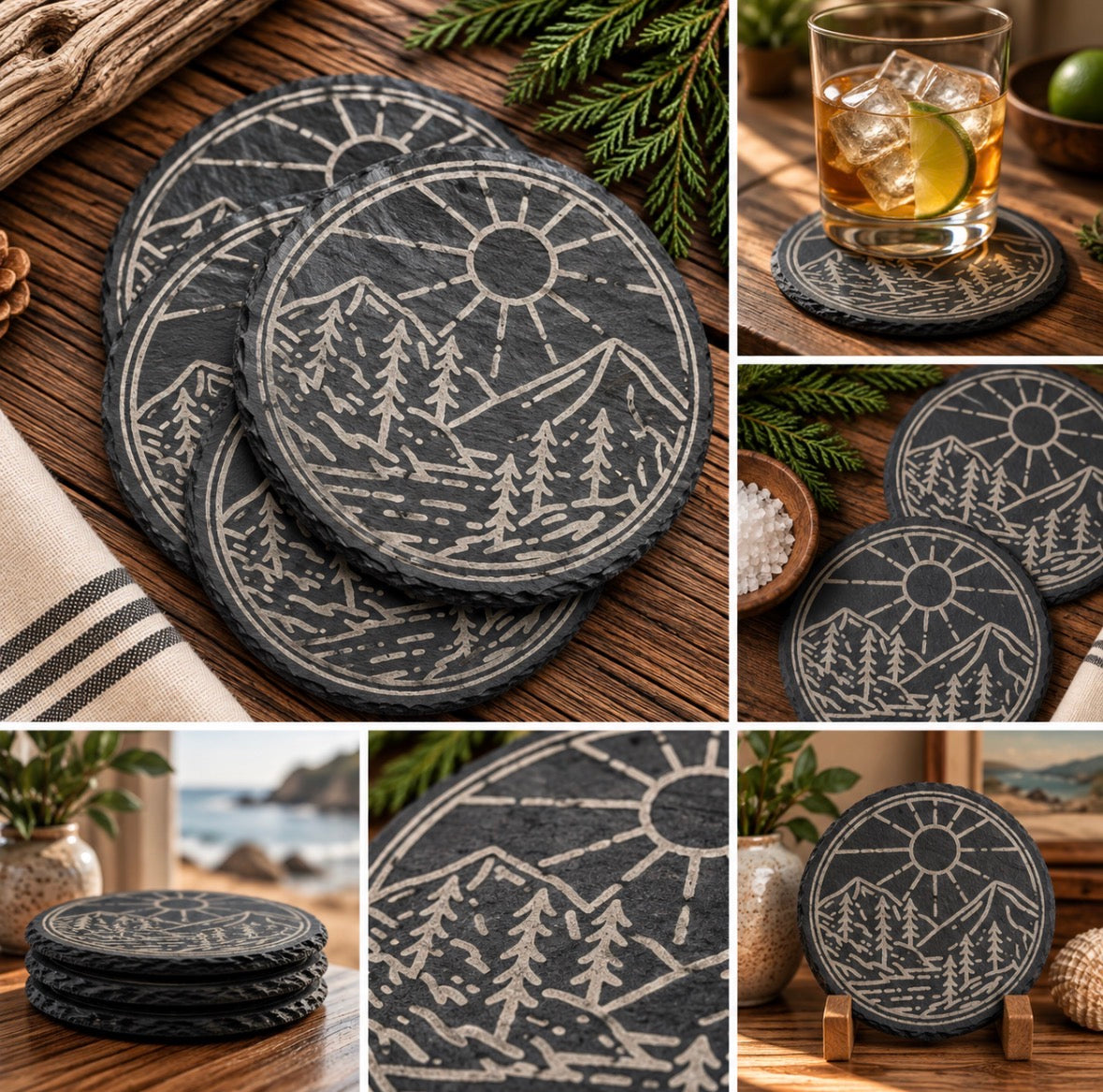 Slate coasters