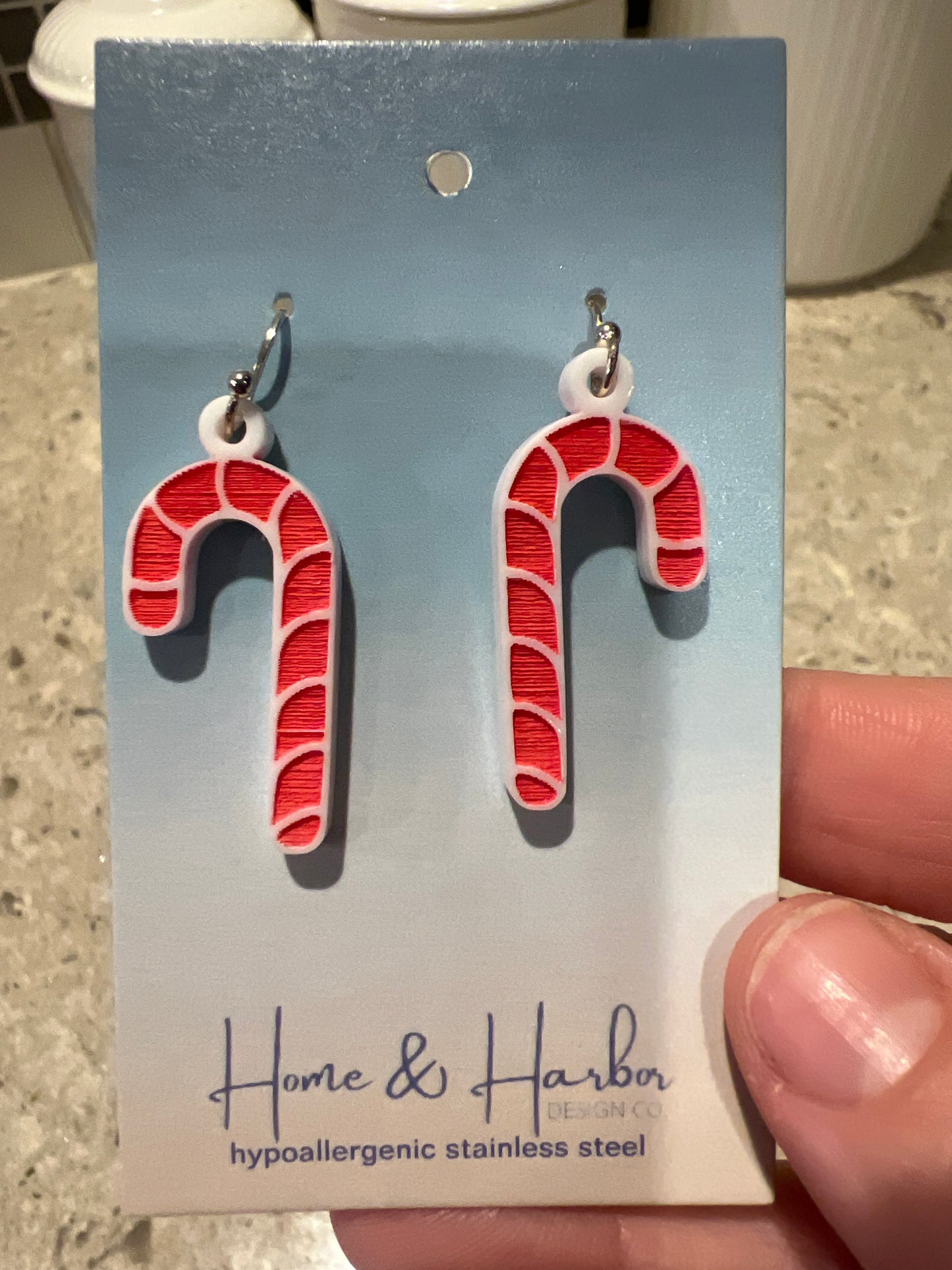 Candy cane earrings