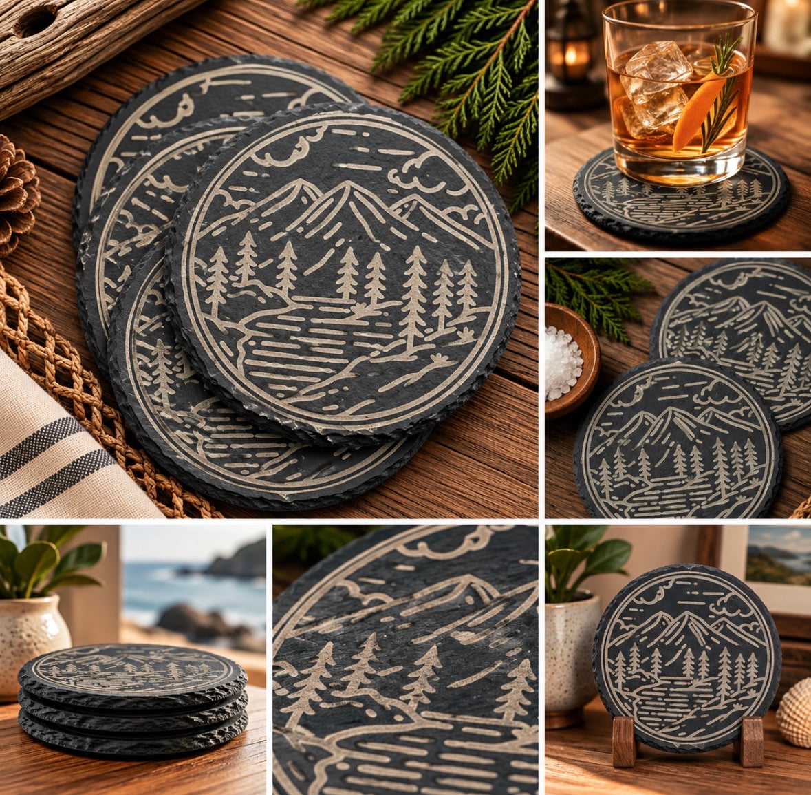 Slate coasters