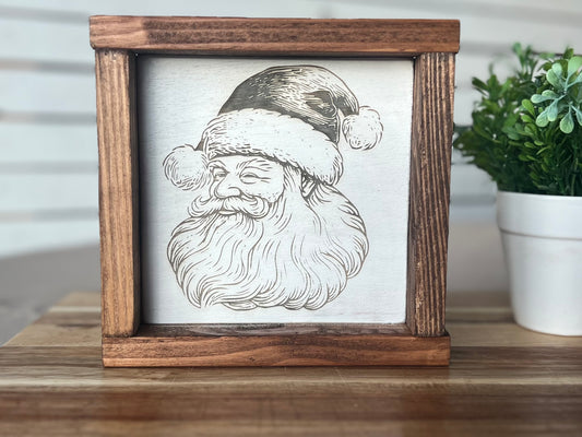 Engraved Santa sign