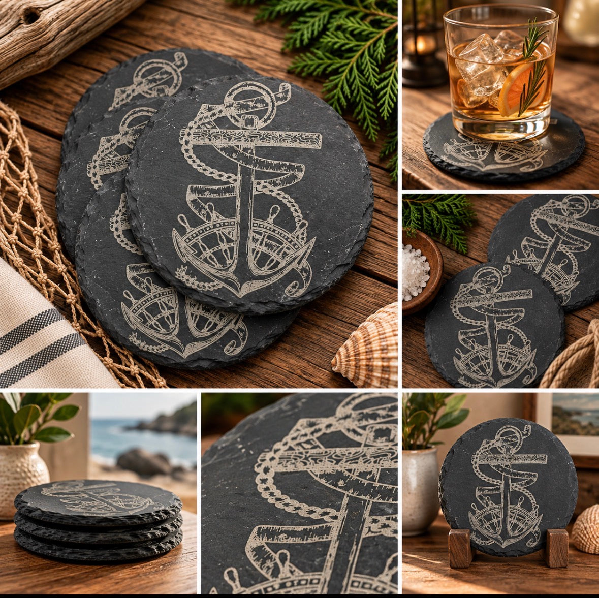 Slate coasters
