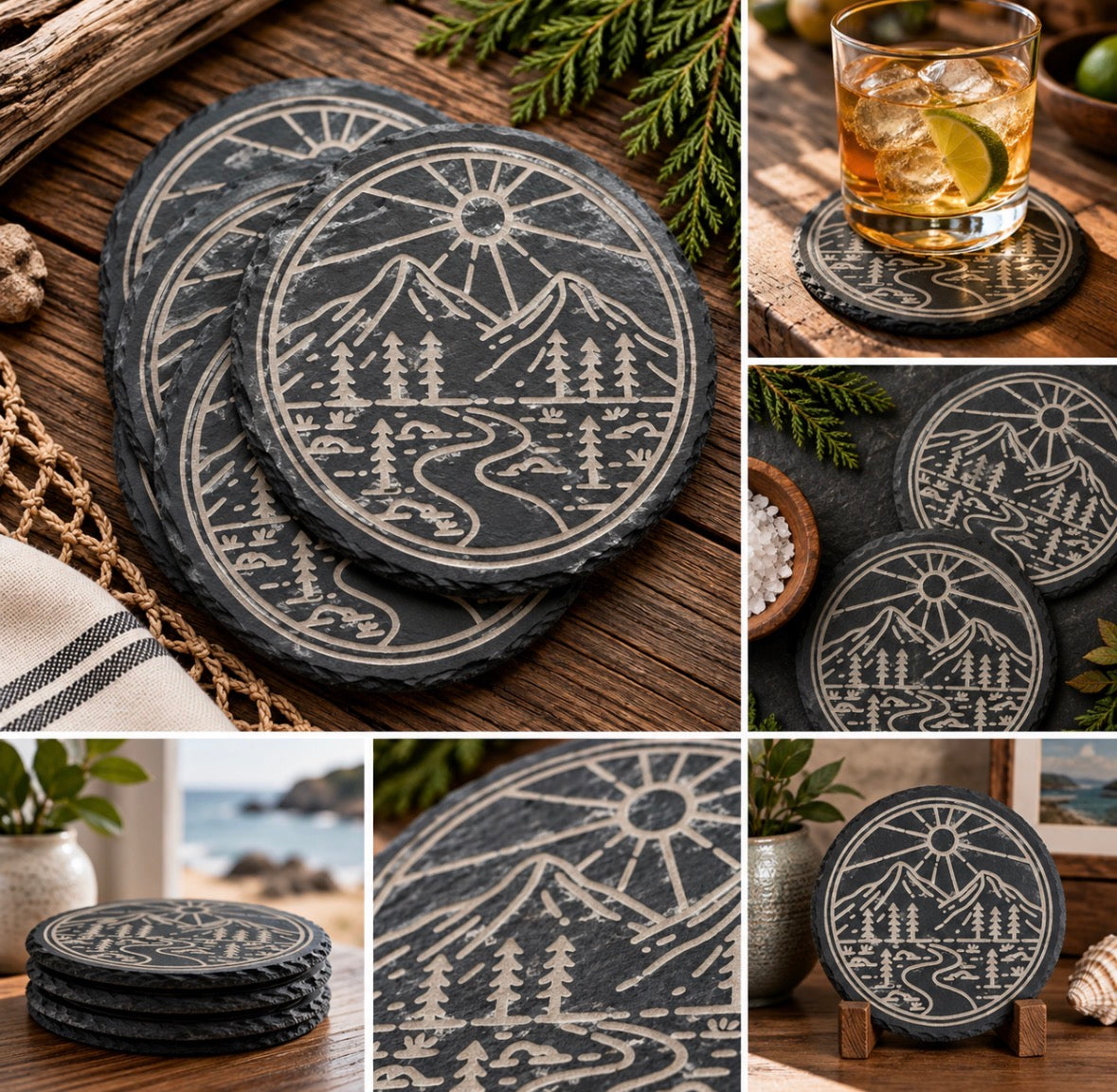 Slate coasters