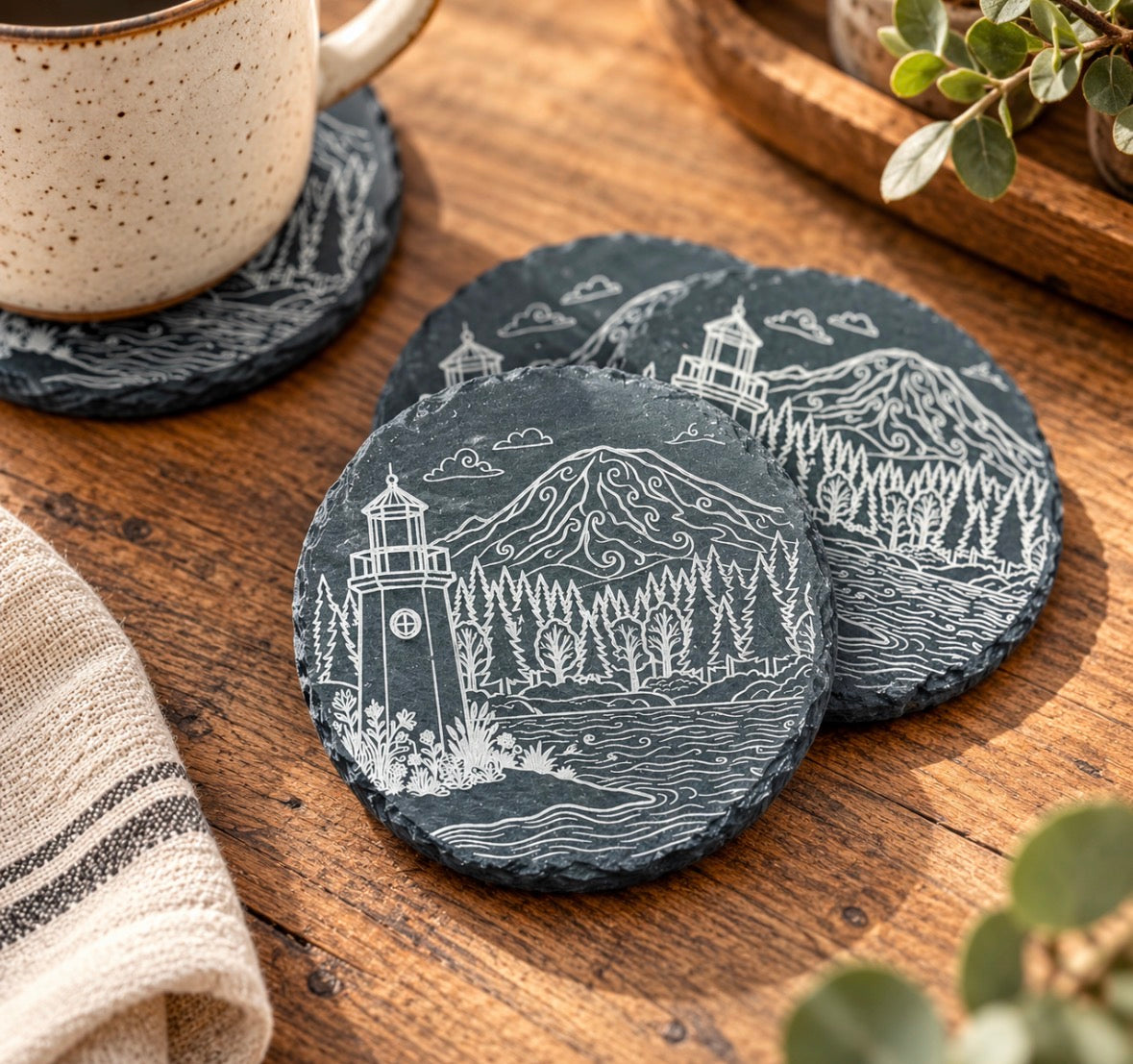 Slate coasters
