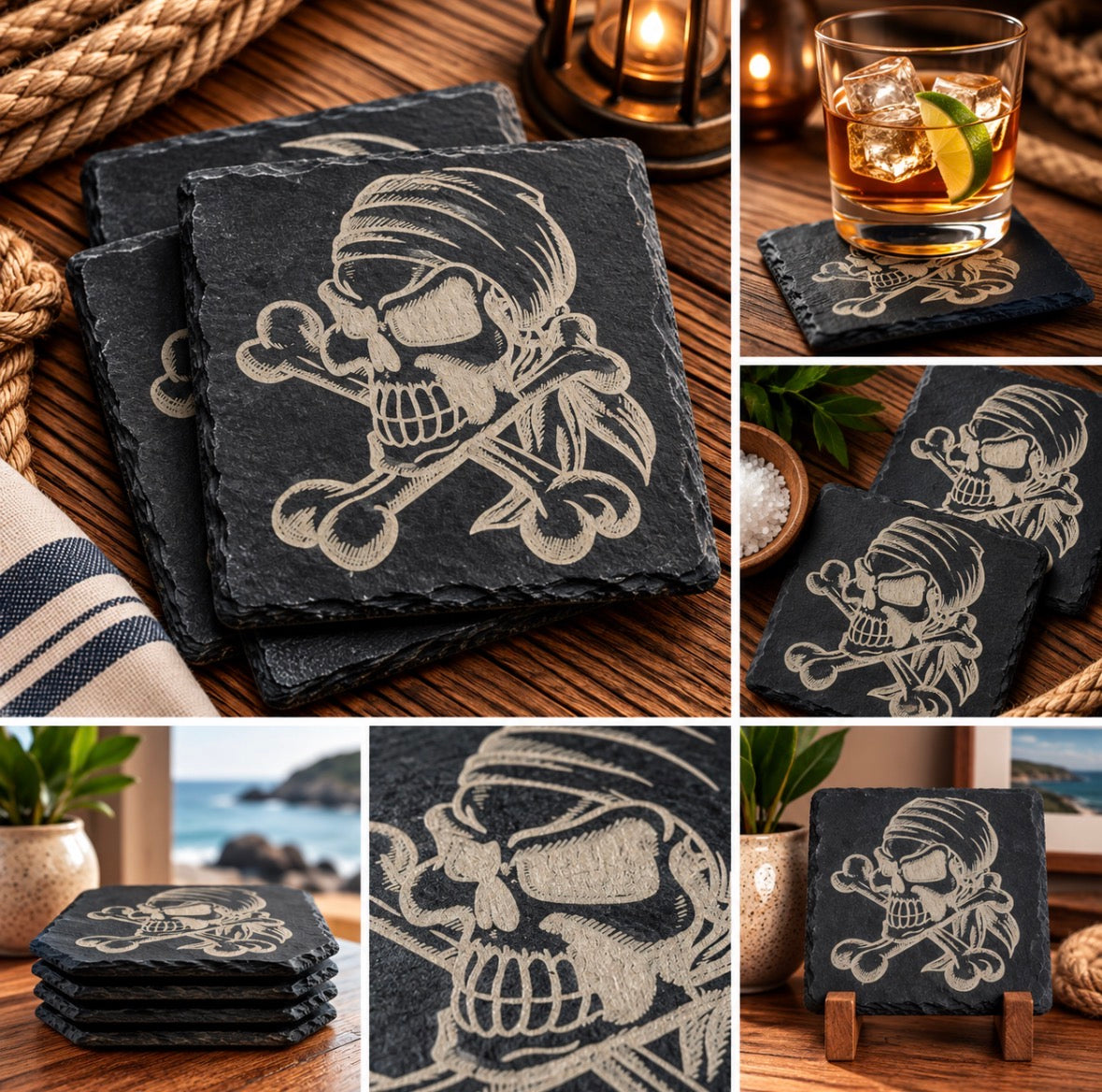 Slate coasters