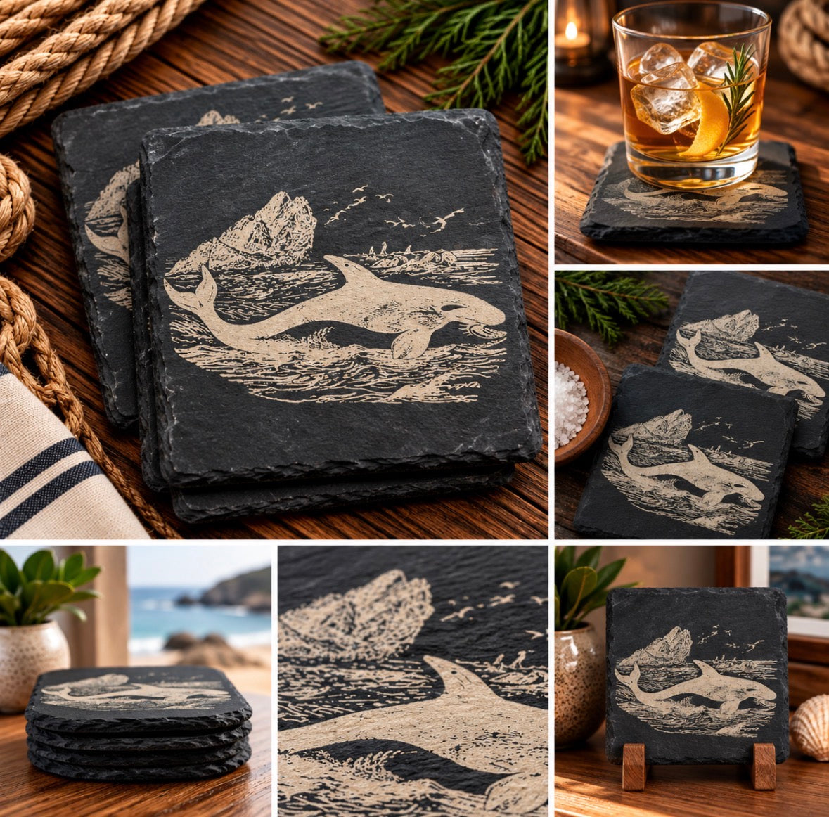Slate coasters