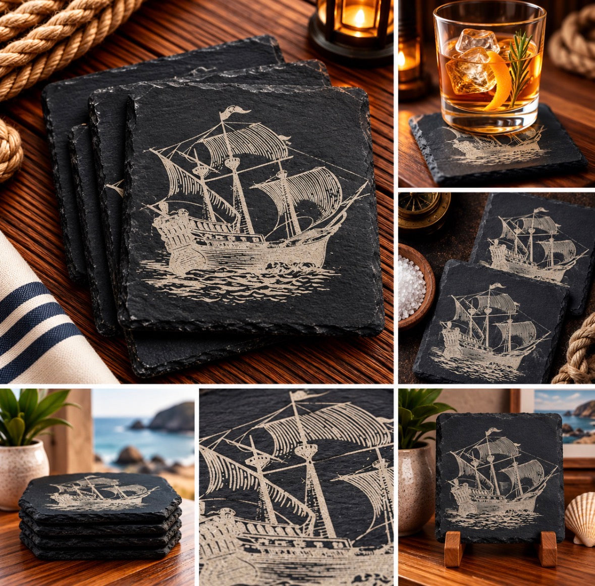 Slate coasters