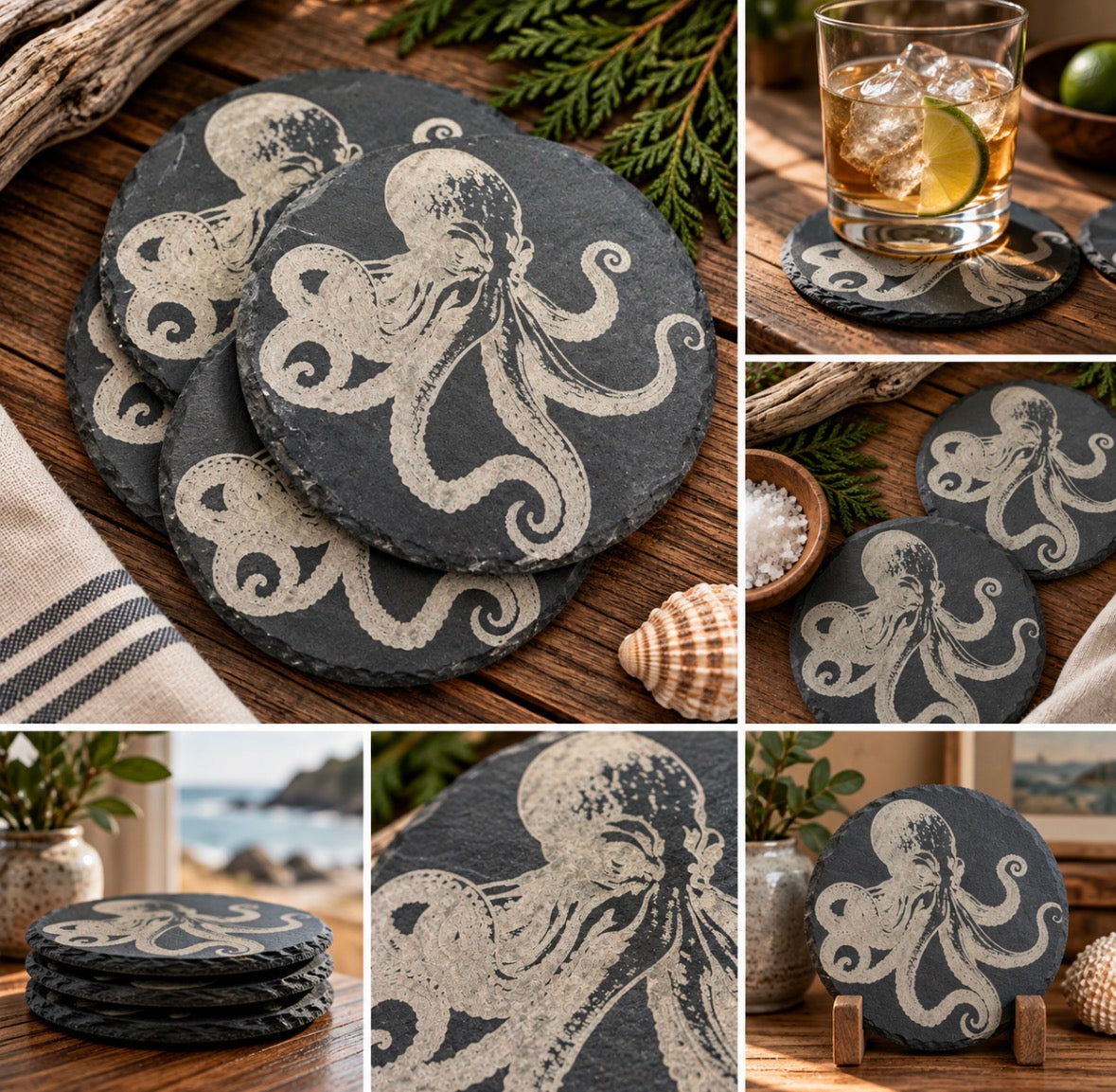 Slate coasters