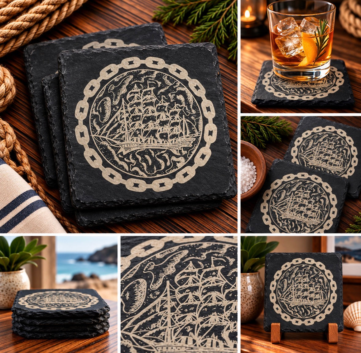 Slate coasters
