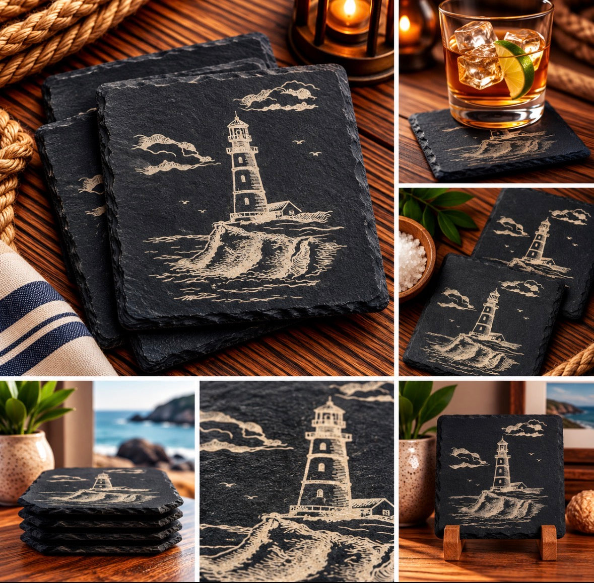 Slate coasters
