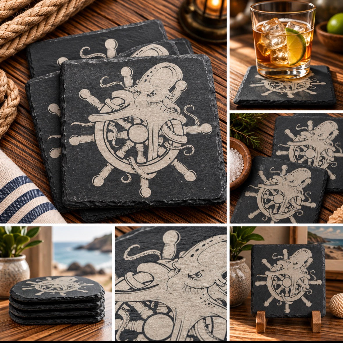 Slate coasters