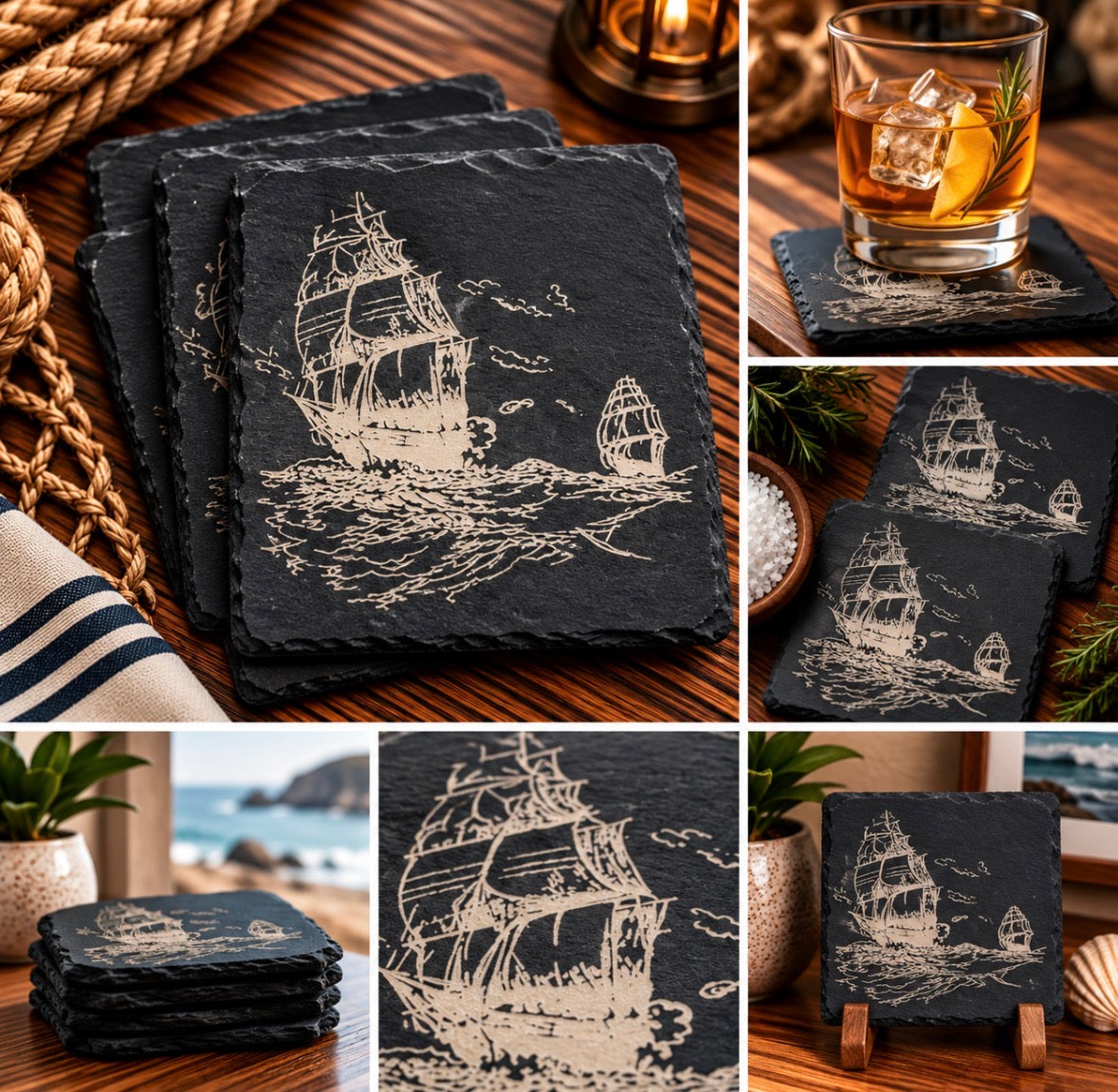 Slate coasters