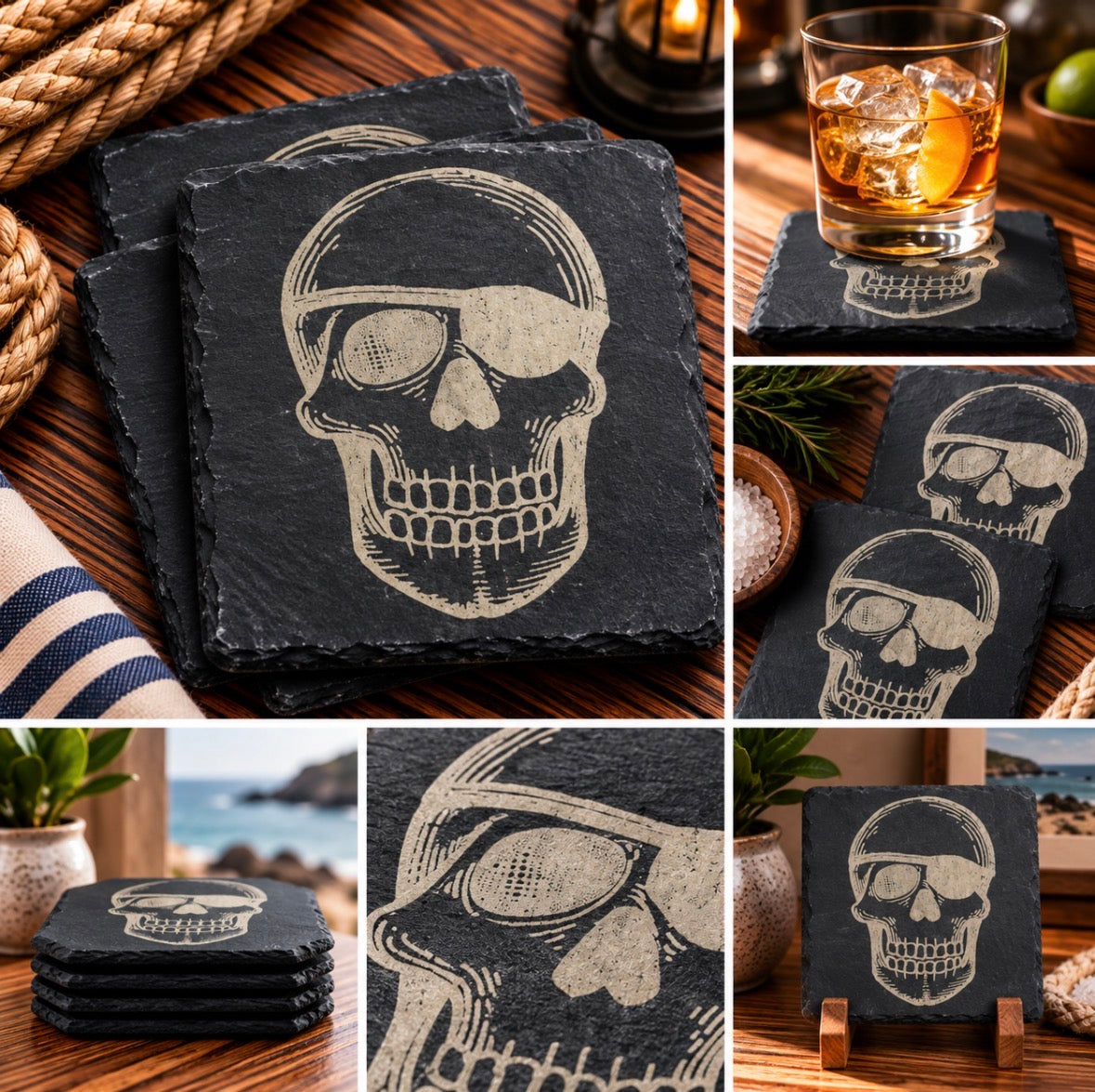 Slate coasters
