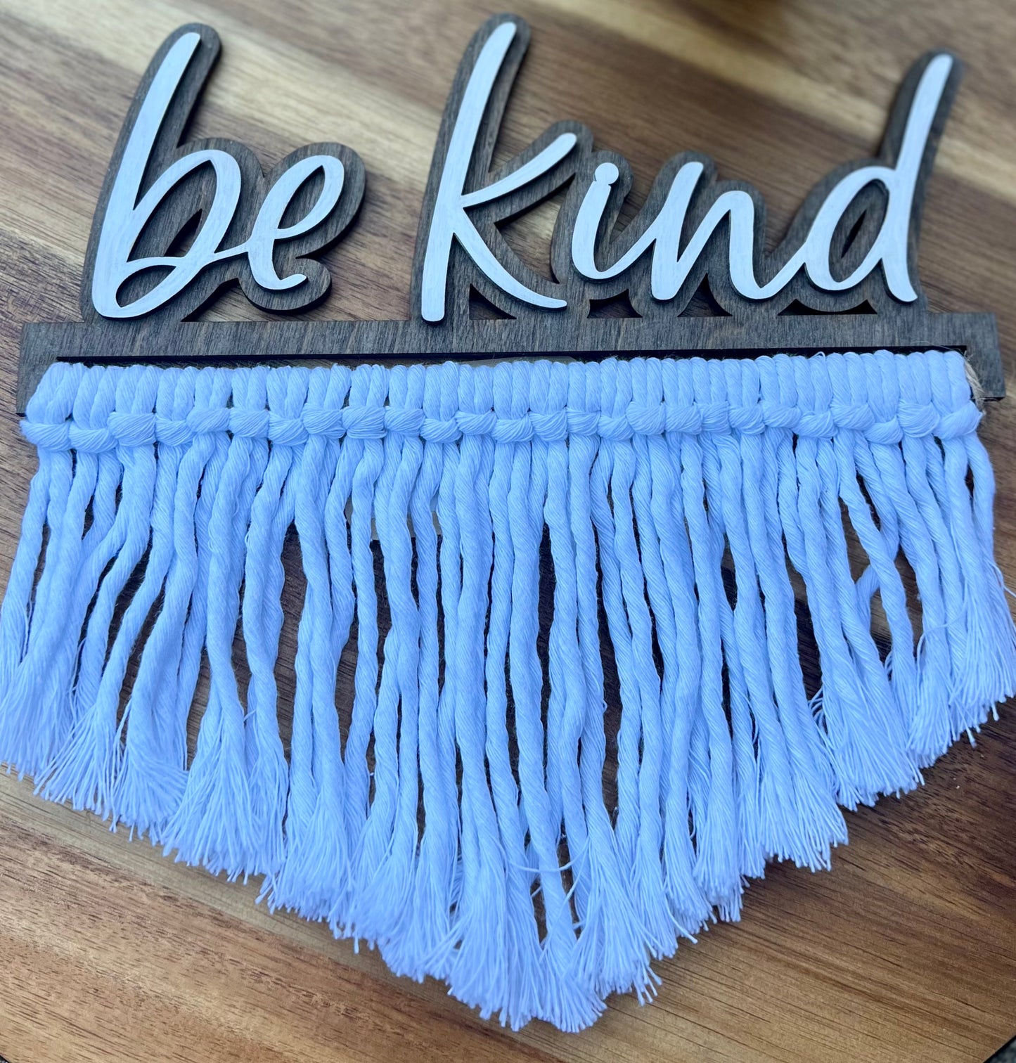 Be kind macrame wall art