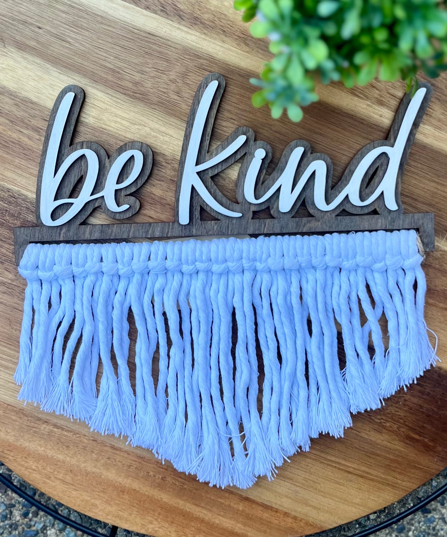 Be kind macrame wall art