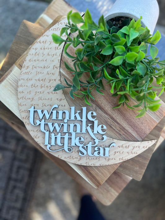 Twinkle, twinkle, little star moon decor