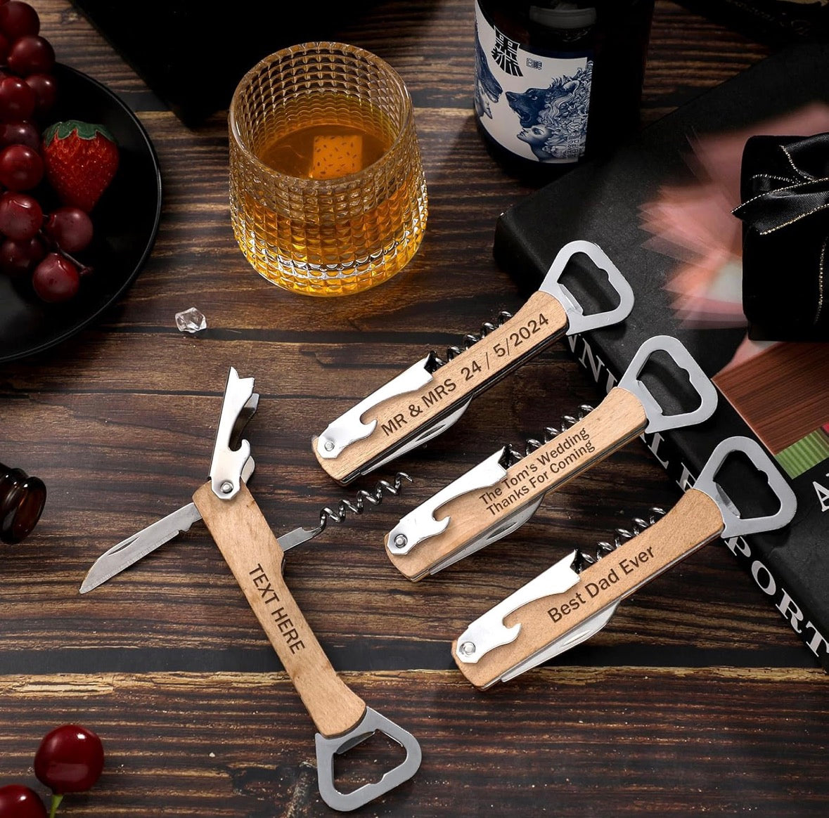 Custom Wood Bottle Opener