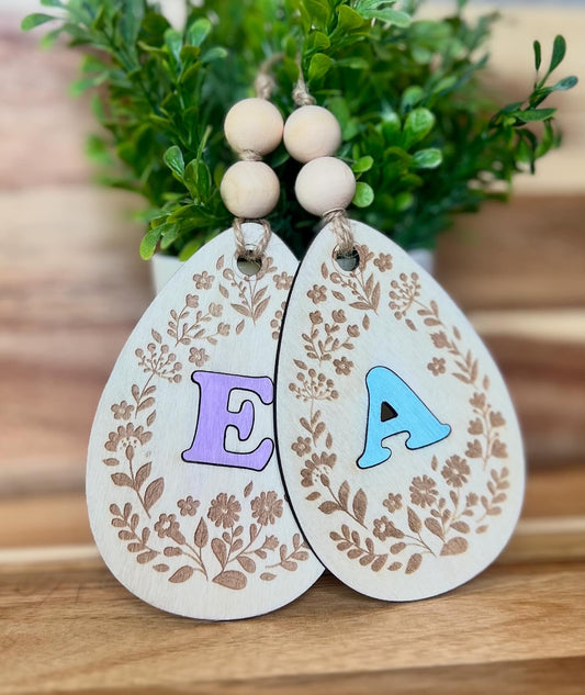 Easter basket initial tags