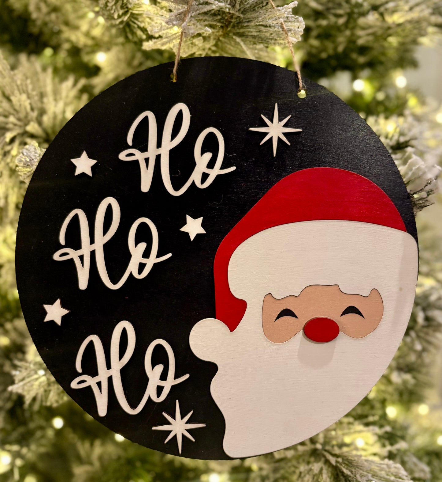 Ho-Ho-Ho Santa door round