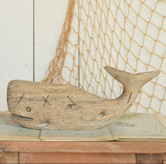 Natural Wood Whale