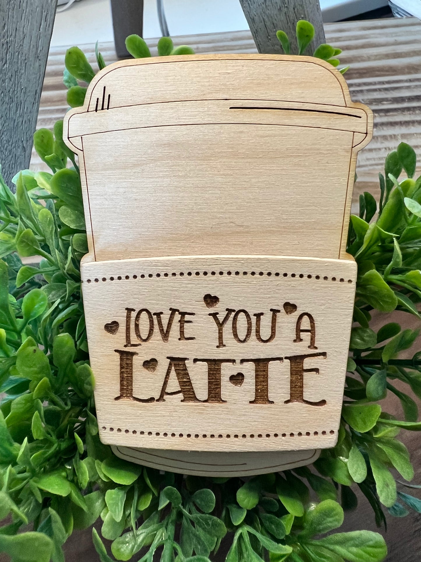 valentines Coffee gift card holder