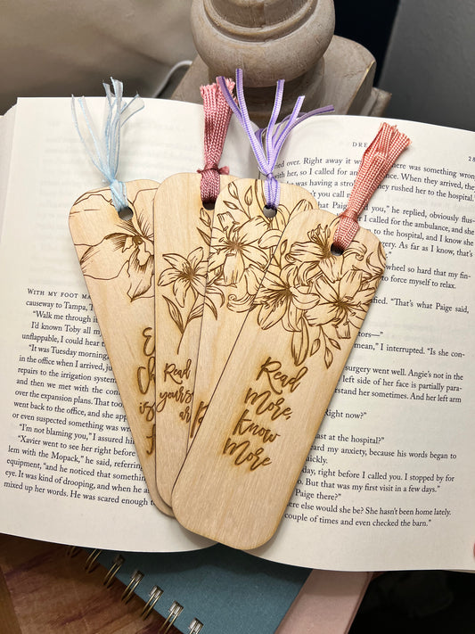 Wood bookmarks